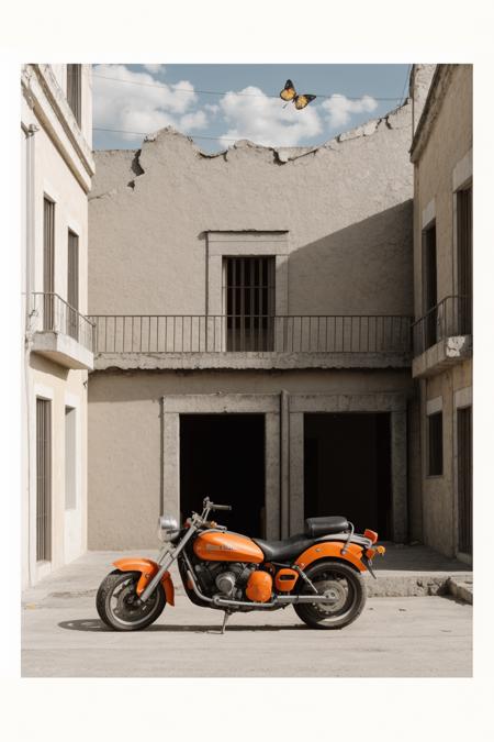 analog film photo long shot scenic professional photograph of <lora:add_detail:0.8> landscape photography, A stunning full color photograph,  (((A motorcycle with a sidecar parked in front of a crumbling masonry building in Havana, Cuba. The scene comes alive with the vibrant colors and details of two Cuban women, their expressions filled with joy. A mechanical butterfly passes overhead, adding a surreal element to the photograph. The unsplash photo contest-winning shot captures the rich textures of the crumbling city, with a dingy street in the background))), epic composition, sharp focus, natural lighting, bright, subsurface scattering, bokeh, f2, 35mm, film grain, <lora:ZStyle_-_Photography_Style:.8> zstyle, perfect viewpoint, highly detailed, wide-angle lens, hyper realistic, with dramatic sky, polarizing filter, natural lighting, vivid colors, everything in sharp focus, HDR, UHD, 64K . faded film, desaturated, 35mm photo, grainy, vignette, vintage, Kodachrome, Lomography, stained, highly detailed, found footage