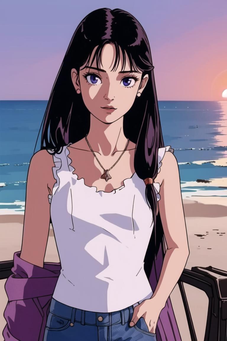 different appearance anime girl character design,comic grid,drawn in the  classic 90s anime art style