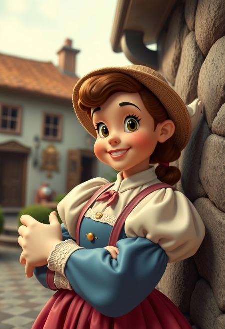 <lora:Technicolor style v2:0.8> Technicolor style, 1950's, 1950's technicolor style,  A Disney character as a historical figure, living in a different time period.aaa