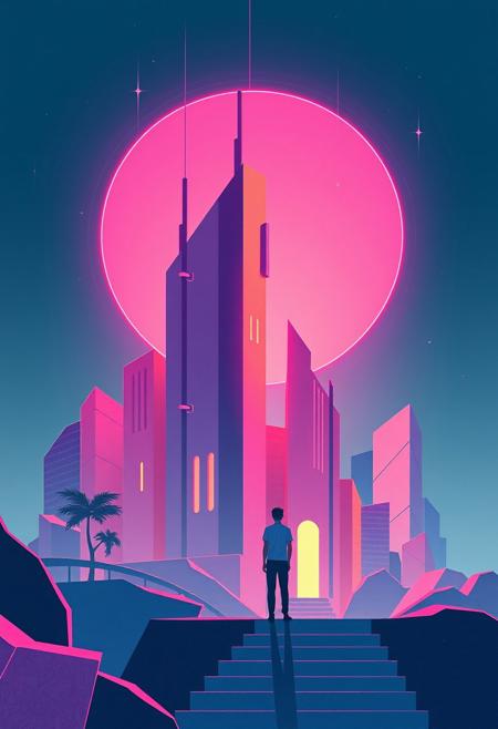 I’ve gotten used to sunlight with you, whimsical illustration, geometric abstraction, architectural precision, cyberpunk neon aesthetics, vibrant color palettes, clean lines, intricate detailing, atmospheric lighting, surreal minimalism, playful yet structured composition, cinematic mood, futuristic design, expressive forms, dreamlike storytelling, dynamic contrasts