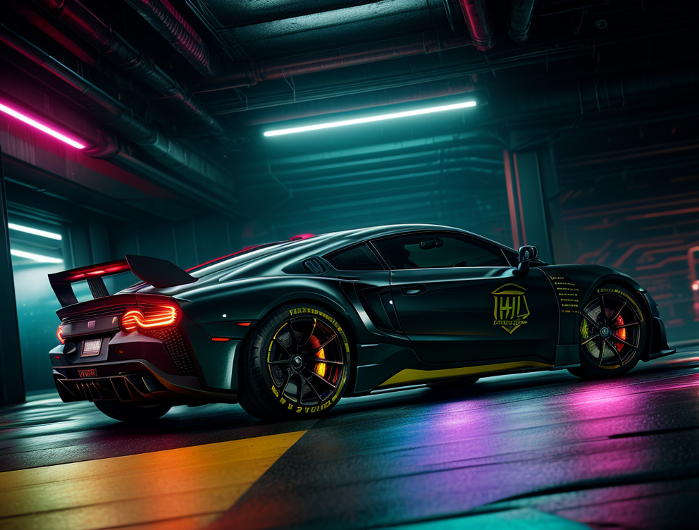 cyberpunk 2077 supercar, iridescent paint, in cyberpunk 2077 city photoshoot, running at high speed, glowing lights, speed sensation, well framed at middle range, neon colored luxury rims, slammed, extreme detail, illegal race car, extreme photorealistic, 3D, 8k, Hyper detailed car, perfect soft lighting, great lighting, car photography, fisheye lens, raining, reflection, octane render, high quality, <lora:more_details:.6>