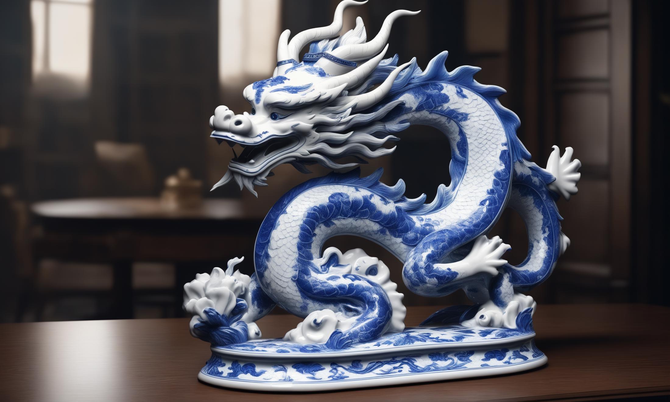 XL Realistic blue and white porcelain art style image by comingdemon