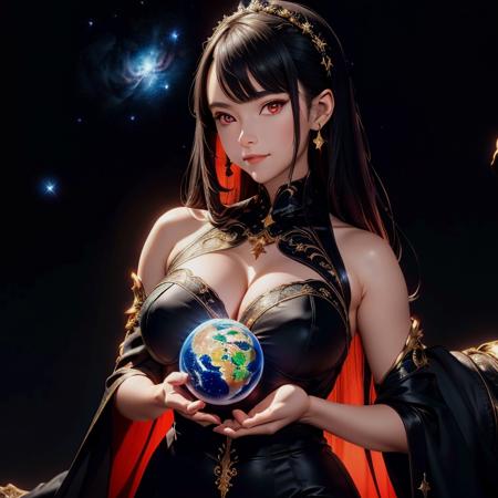  GTS, giantess holding earth in hand GTS, giantess holding earth near chest