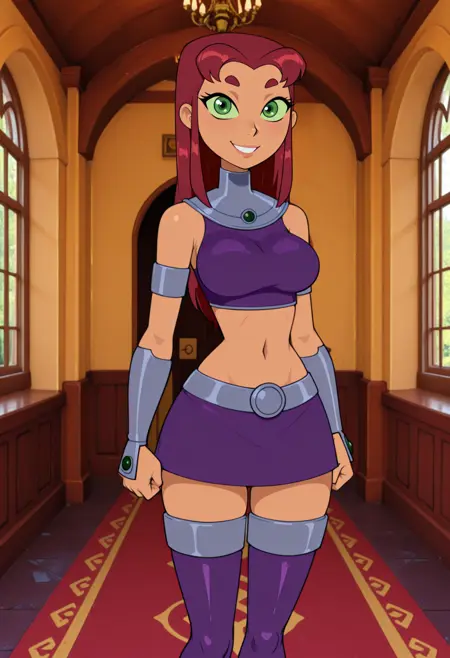 Starfire, Princess Koriand'r, alien princess of Tamaran, (Teen Titans, 18titans), LoRA, PonyXL | IllustriousXL