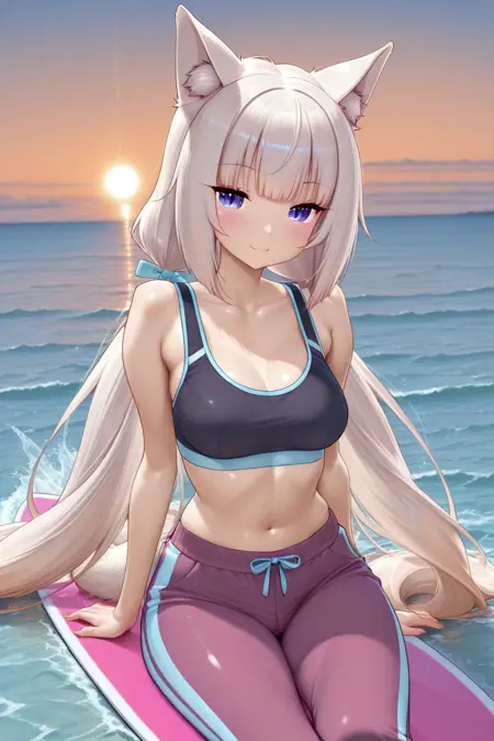 Relaxing On Surfboard Pony/iLLus