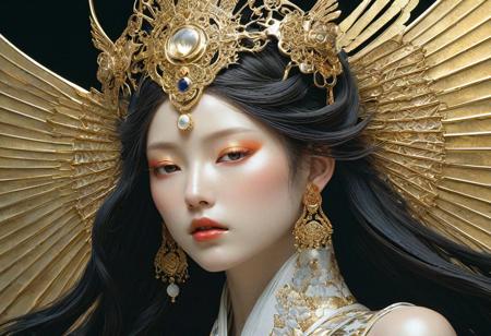 god rays, ethereal, dreamy, heavenly, otherworldly, dream-like, breathtaking, captivating, divine, close-up shot, epic fantasy
 - fantasy fashion painted by yoshitaka amano, takato yamamoto, and christopher balaskas, intricate, highly detailed, digital painting, artstation, concept art, smooth, sharp focus