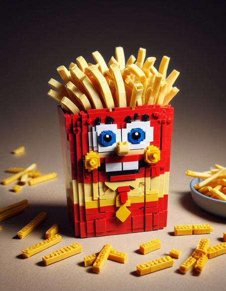 french fries, made of legos, 64k <lora:Expert_Lego_set:1>
