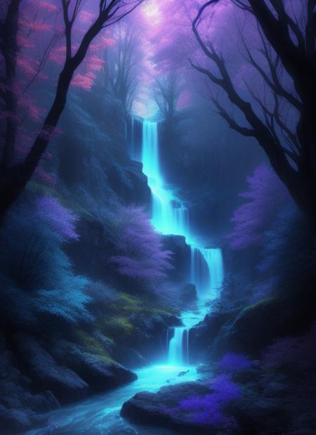 painting of testembV2,, euneirophrenia, experimental,ether,{waterfall|trees|river},ethereal,trippy,dreamy,unreal,{blue|purple},{red|orange|green},dynamic angle,very interesting,4k,sharp,beautiful glow,mist,{electricity|fire|snow},magic