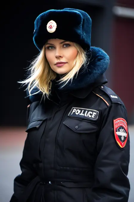 Russian police winter uniform