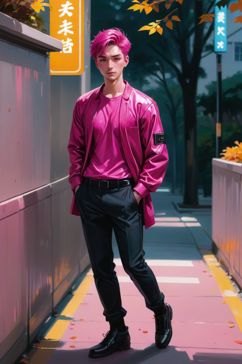 00979-3563343875-digital_painting,_full_body,_young_man,_handsome,_professional_autumn_tokyo_streetwear,_japanese,_radiant_deep_color_fuchsia_hai.webp