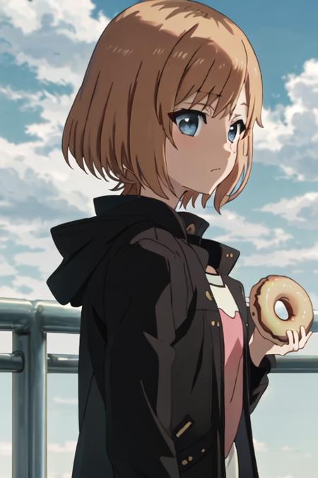 miyamori_aoi_shirobako short_hair, brown_hair, blue_eyes