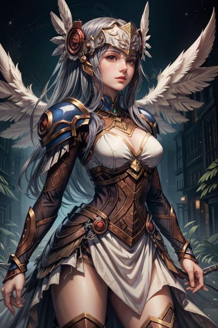 (masterpiece, best quality) <lora:epi_noiseoffset2:1>  <lora:add_detail:0.7>  <lora:ValkyrieProfileLenneth:0.8>
ValkyrieProfileLenneth, 1girl, solo, long hair, wings, valkyrie,