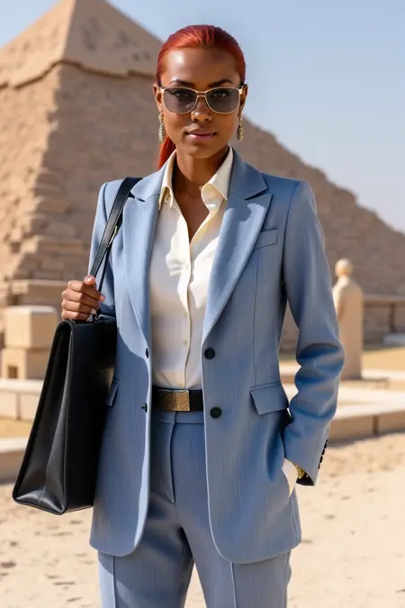 Niebiański Garnitur Damski