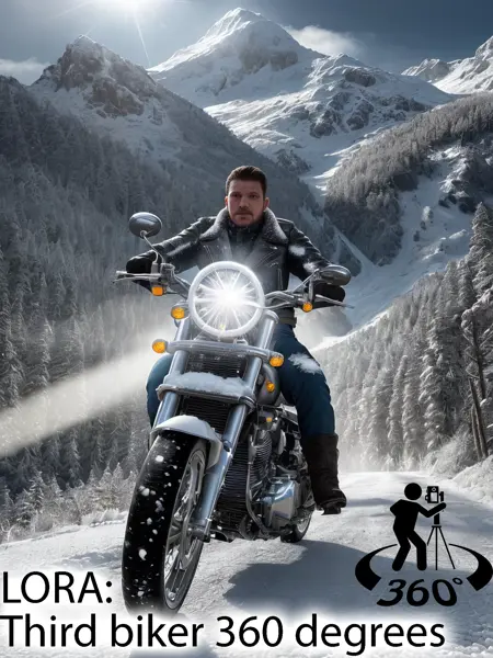 Third biker 360 degrees