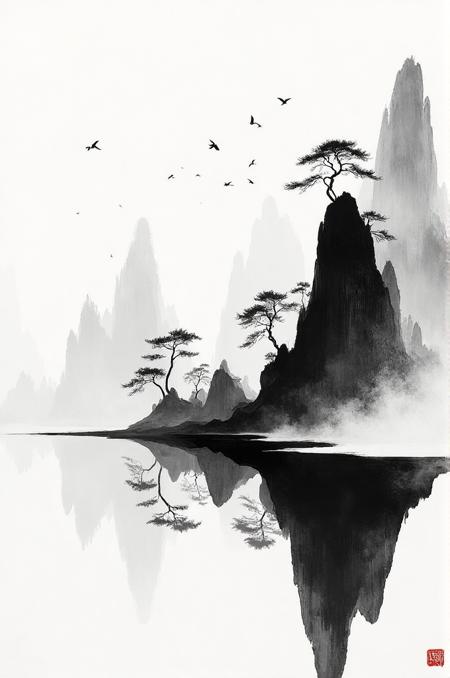 D_Ink Wash Landscape Style_Creation Of Landscape Artistic Conception v1.0