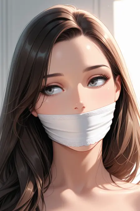 Over the mouth gag (otm gag) - Illustrious