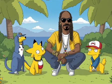 Snoop Dogg as a Pokemon trainer, simpstyle <lora:SDXL-simpstyle-Lora:1>, Very detailed, clean, high quality, sharp image