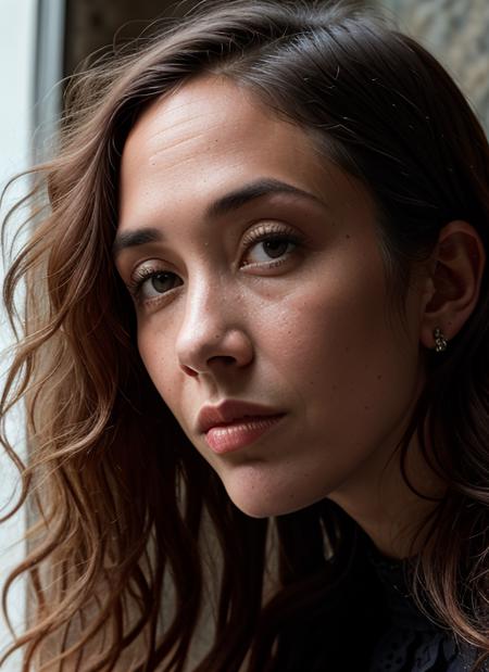 A stunning intricate color close up portrait of (sks woman:1) , wearing Lace top and maxi skirt, epic character composition, sharp focus, natural lighting, subsurface scattering, f2, 35mm, film grain, , by Edward Weston, <lora:lora-small-myleene-klass-v1:1>