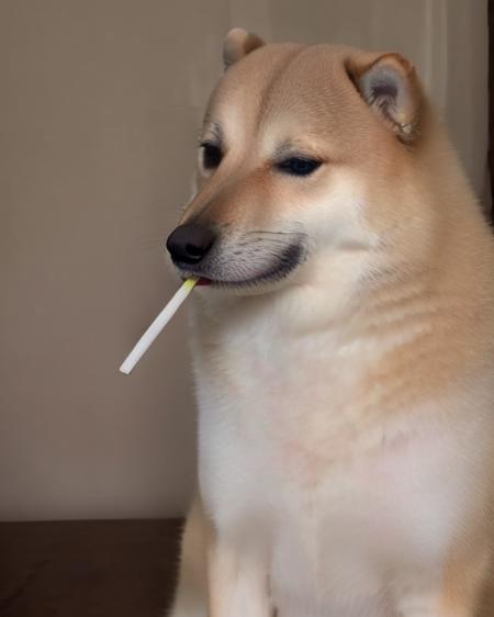 portrait of a cheems ((ciginmouth)) <lora:ciginmouth:.85> <lora:Cheems_50_2-000001:.75>