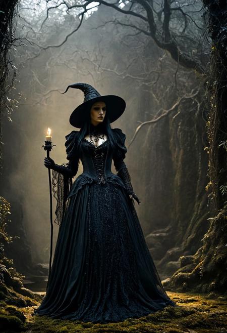 macabre style Morning, Dry Weather, A cultural heritage museum, An ethereal Atmosphere feel to the place. 
Abyssal salamander. It is a witch. 
dark, gothic, grim, haunting, 
beautiful, painterly, textural, artistic, aesthetic, 
intricate details, highly detailed, ultra-detailed, absurdres, vivid, vibrant, volumetric lighting, 
aid291, midjourneyv6.1,