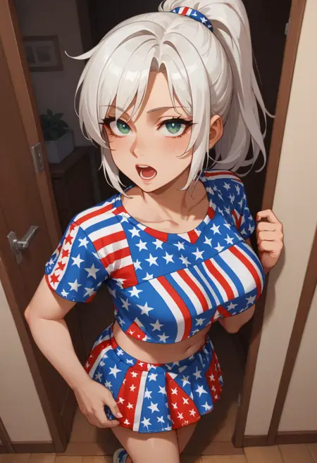 Stars Stripes Skirt Top Pony