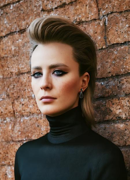 A stunning intricate full color portrait of (sks woman:1),
wearing a black turtleneck,
epic character composition,
by ilya kuvshinov, alessio albi, nina masic,
sharp focus, natural lighting, subsurface scattering, f2, 35mm, film grain