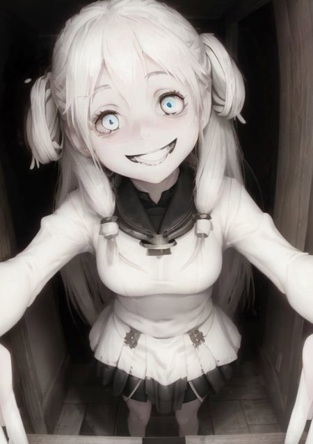 creepy anime girl smile