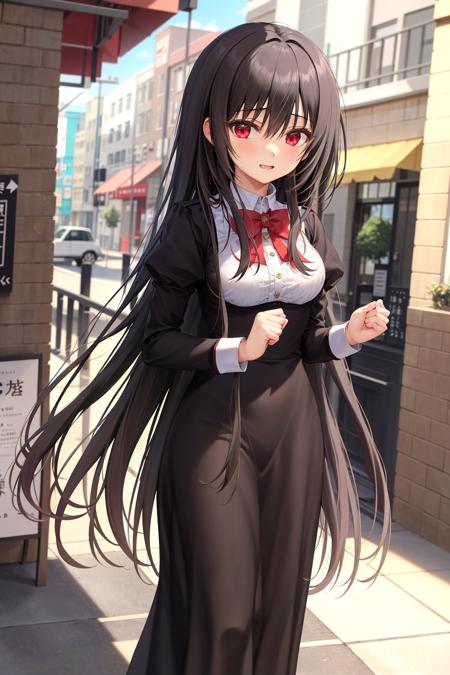 nanahara kaoruko rbUniform,black dress,red bow,long dress,long sleeves bwUniform,white dress,blue bow,long dress,long sleeves wbCasual,white shirt,black pants,belt bbCasual,black shirt,black pants