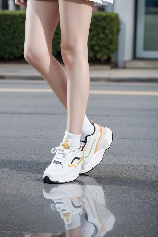 wearing sports shoes with slim legs     slender legs  细腿穿各种运动鞋 image by shenjingtudi