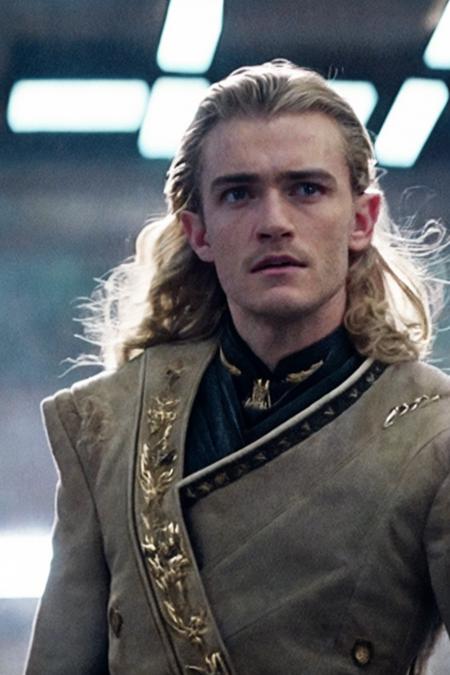 A photo of  (orlandobloom:.8) ((wearing a white space admirals uniform)), (((curly ringlet blonde hair))) on a spaceship bridge, dynamic pose, rim lighting, dramatic lighting, bokeh, actionhelper, aslanscifi-v1, (DaveSpaceFour)