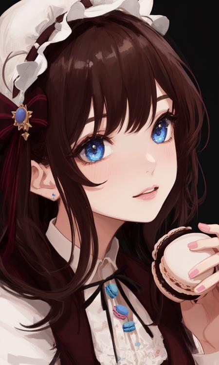 1girl, highly detailed face, masterpiece, best quality, 

(macaron:1.2)