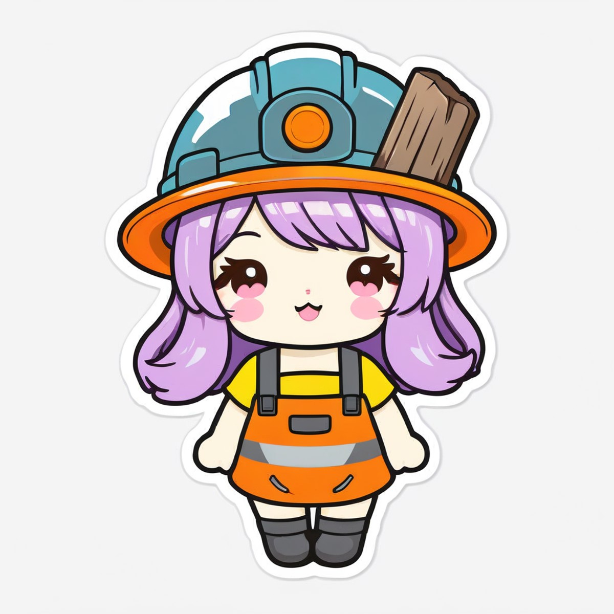 kawaii sticker, girl, miner<lora:EnvyKawaiiXL01_base_prodigy-000011:1>