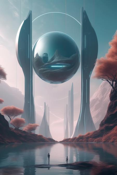 <lora:Christopher Balaskas Style:1>Christopher Balaskas Style - Create an NFT artwork that combines elements of technology and nature in a harmonious way. Explore the contrast between the organic beauty of natural landscapes and the sleek, futuristic aesthetics of technology.