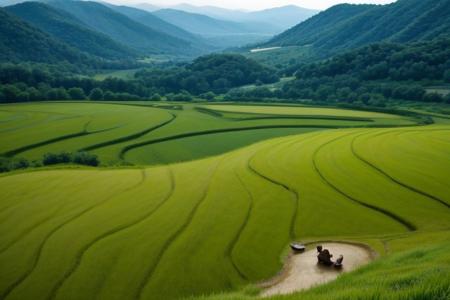 Rice terrace, bright