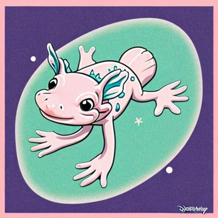 Disney style Axolotl