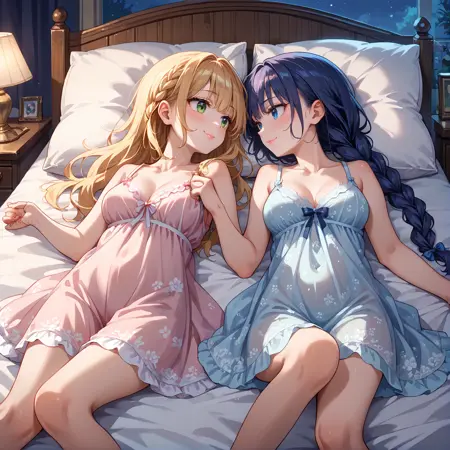 Lesbian sleeping together