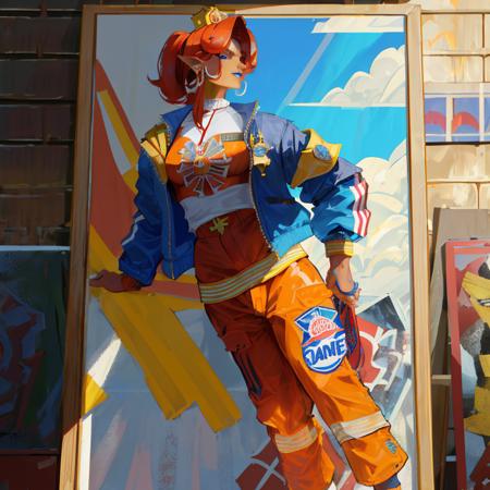 masterpiece, high quality, highres, detailed face, full_body photograph of urbosa wearing a ((firefighter outfit, firefighter jacket)) for a charity pin-up poster <lora:urbosa-8bit-dim4x1p03-000008:0.7>