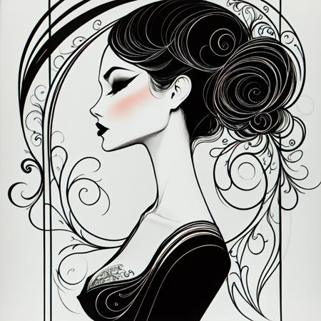 Art Nouveau Fashion illustration SD1