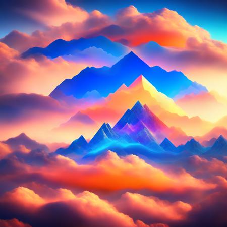 (fractalgeo style:1) an image of a computer screen with mountains and clouds in the background <lora:djzFractalGeoV21_LoraBooth:1>