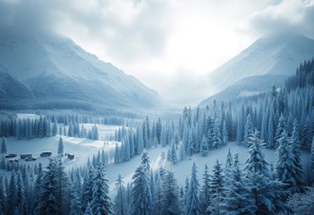 Description: Immerse yourself in the serene beauty of a winter wonderland with this wallpaper featuring snow-laden landscapes. Imagine towering mountains draped in a pristine white blanket, expansive fields glistening under the soft glow of the winter sun, or dense forests where each tree stands adorned with a delicate layer of snow. The tranquil and majestic scenes evoke a sense of peace and wonder, making it perfect for those who find solace in nature's quiet majesty.