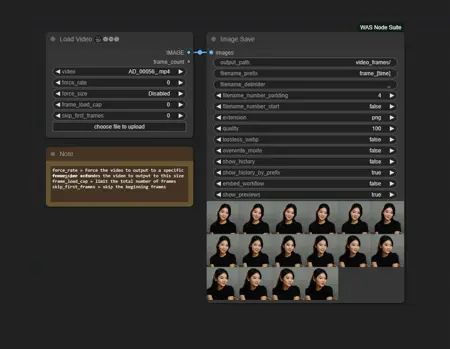 Video (or animated gif) to individual frames in ComfyUI