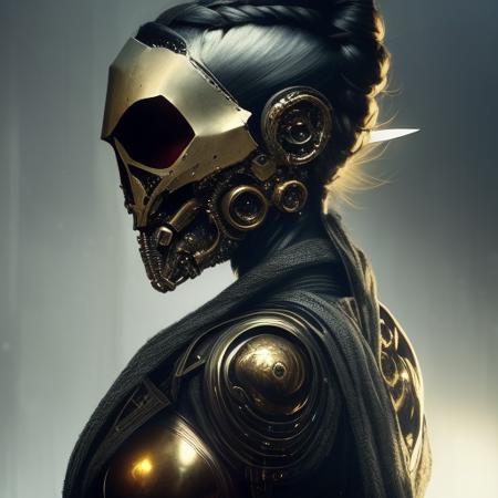 award winning portrait photo of a female rogue assassin, wearing biomechanical techwear armor made of human bones, (backlighting:1.4), digital painting, concept art, smooth, sharp focus, rule of thirds, dark fantasy,intricate details, medium shot, (shallow depth of field:1.1), by sandra chevrier, art by RFKTR_rootrex