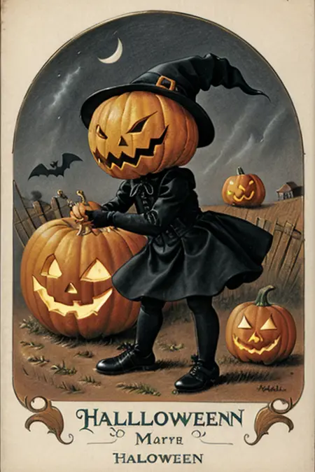 Halloween postcards from the early 1900s