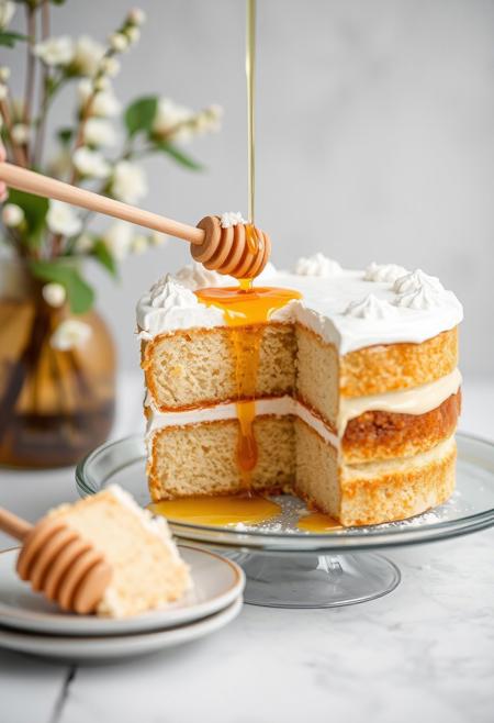 Honey and creamy cake