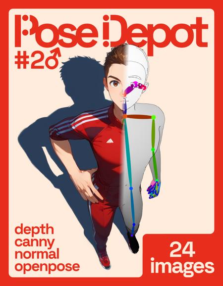 [OpenPose + Depth + Canny + Normal] Pose Depot #2M: Hand on Hip Pose Depot #2M
