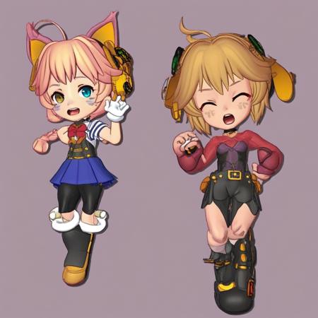 3 rabbit girl V1