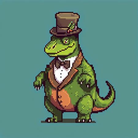 a dinosaur wearing a top hat