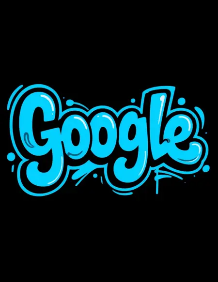 Artistic Blue Font