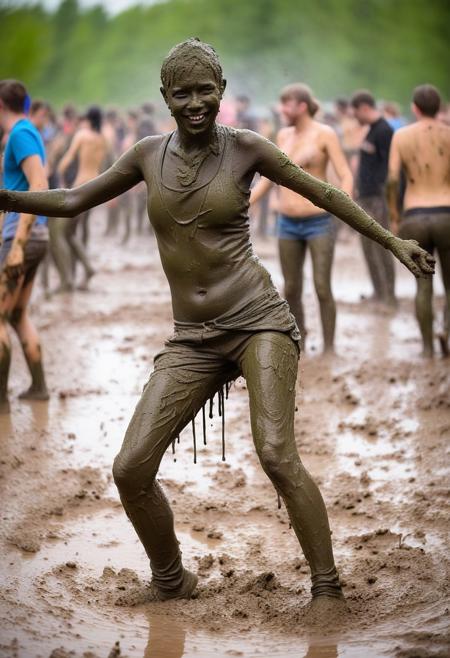 dancing in rave mud