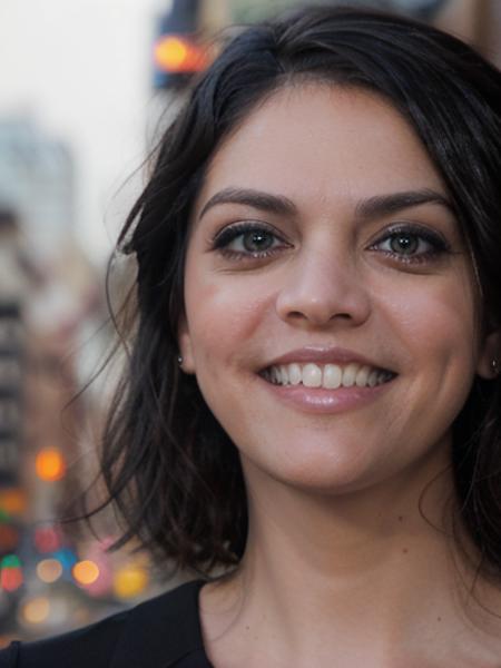 <lora:cecilystrong:0.8> closeup portrait photo of smiling cecilystrong in Manhattan, makeup, 8k uhd, high quality, dramatic, cinematic